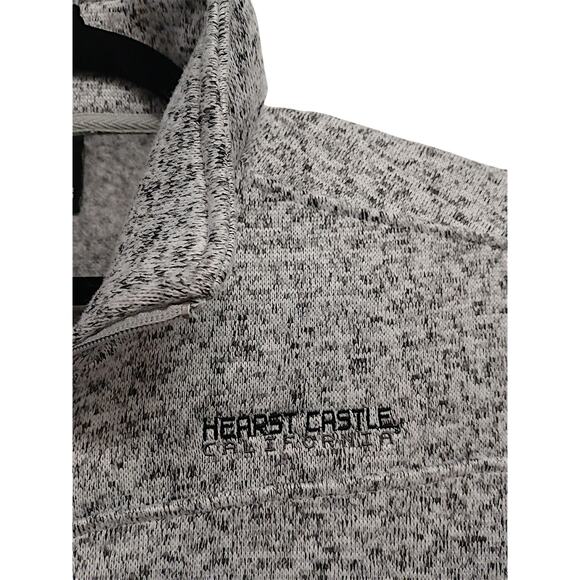 Hearst Castle Logo Fleece Jacket Size Large Grey Soft Full Zip Souvenir Travel - Picture 3 of 13